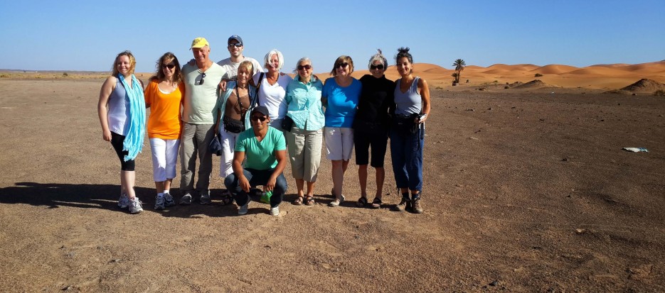 american ladies visiting the Sahara of Morocco