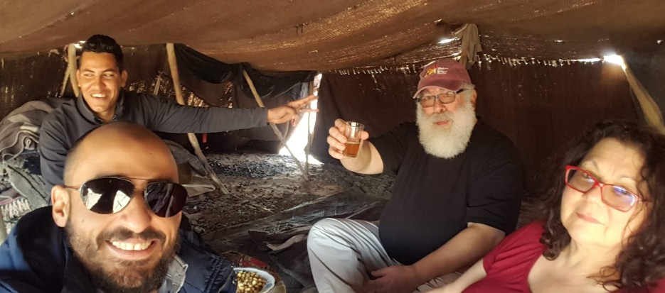 Having tea with nomads in the Atlas Mountains